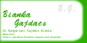 bianka gajdacs business card