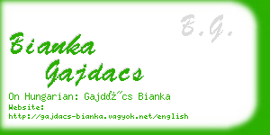 bianka gajdacs business card